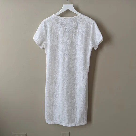 Tommy Bahama White Floral Semi-Sheer Swim Coverup Dress - Picture 3 of 6